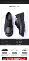Tendencia de diseño de nicho de suela gruesa de alta gama, zapatos de cuero casuales de punta cuadrada transpirables y aumentados - details 6