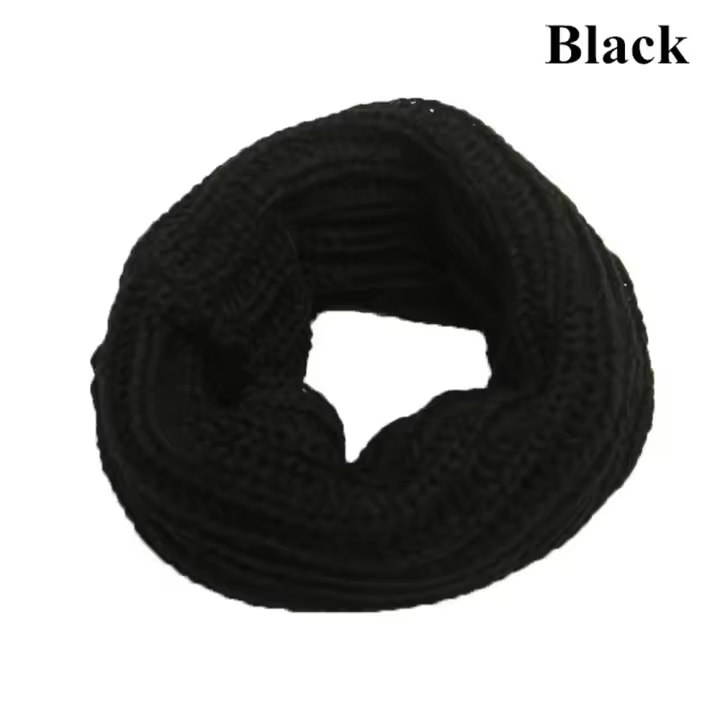 Bufanda de lana de punto larga, chal de cuello de Cable, círculo infinito, caliente, Invierno - 1