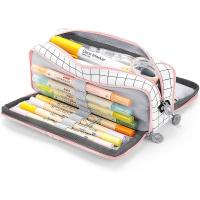 Estuche Escolar Con 3 Compartimentos, Estuche Escolar De gran Capacidad, Estuche De lápices Organizador Para Maquillaje - details 7