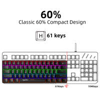 Teclado Mecánico RGB con Retroiluminación 68 Teclas, Intercambiable, Azul, Para PC, Laptop, Oficina - details 13