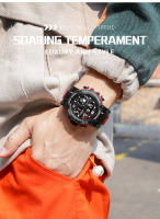Reloj Deportivo SMAEL de Aleación de Moda Resistente al Agua con Movimiento de Cuarzo Digital+Quartz para Entrenamiento Militar y Nadado - details 1