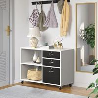 Archivador de Madera, 3 cajones, 2 estantes Abiertos - details 3