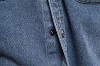 Camisa vaquera lavada de alta calidad para hombre, camisa informal de manga larga de algodón, otoño 2024 - details 17