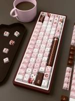 Teclas PIWIJOY Temáticas Choco Cake, 146 Teclas Rosa, Perfil Cherry, PBT Duradero. Con diseños artísticos, compatibles con teclados mecánicos, ideal como regalo para amantes de la personalización. - details 5