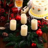 4 Uds corona 8 cm soporte de Metal de Adviento plato de vela de Navidad con decoración de mesa negra con punta - details 4