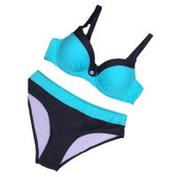 Conjunto De Bikini con lazo para mujer, traje De baño Sexy De Color sólido, bañador femenino De cintura media, conjunto De Tanga - details 2