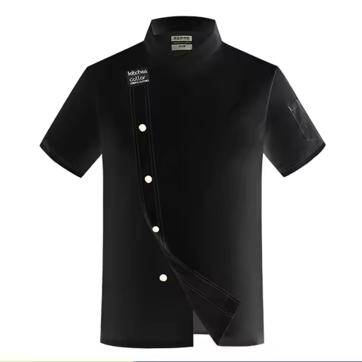 Chaqueta de Chef para hombre, camisas de cocinero de cocina de manga corta, uniforme de camarero de panadería y restaurante Unisex - 1