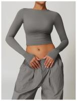Ropa de Yoga de manga larga de afilado de secado rápido, ajustada, deportiva, ajustada, manga larga, ropa exterior, correr, Fitness, gimnasio, Tops femeninos - details 1