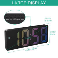 ORIA-reloj despertador Digital inteligente para mesita de noche, dispositivo electrónico de escritorio, despertador, LED - details 5