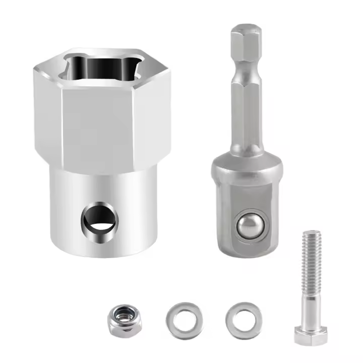 Adaptador de taladro inalámbrico con manivela para gato de remolque de viento superior con broca adaptadora de enchufe de 1/2 pulgada - 1