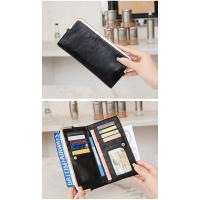 Cartera Larga Multifuncional De Colores Sólidos, Monedero De Mano Vintage, Tarjetero Con Cremallera Para Mujer - details 2