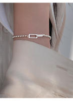 Pulsera De Beads Geométricas De Plata Esterlina 925 Para Mujeres Estilo Simple Y Temperamento Joyería De Mano Para Fiestas - details 8