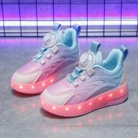 Zapatillas de deporte informales luminosas recargables por USB para niños y niñas, rueda de luz LED, patines deportivos para exteriores - details 17