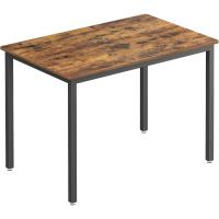Mesa de Comedor, Mesa de Cocina, 70 x 110 x 77 cm, Mesa de Comedor para 4 Personas, Escritorio de Salón, para Comedor, Cocina, Industrial, Marrón Rústico y Negro Mate KDT081B01 - details 0