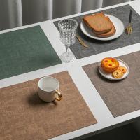 Mantel Individual de estilo nórdico para decoración de mesa, tapete de vajilla impermeable de cuero PU, posavasos rectangulares lavables para comedor, 4 Uds. - details 4