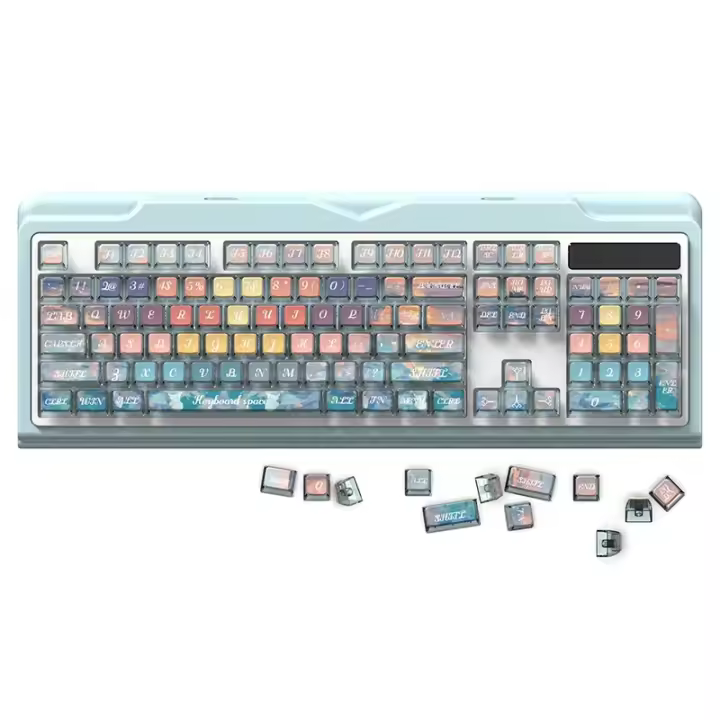 Juego Completo De llaveros con frase Sublimación De Calor, pudín, Pequeño, Fresco, Dopamina, PBT - 1