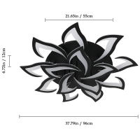 Plafón LED de Techo Negro 84W Con 14 Cabezales GOECO, Acrílico, 3000-6500K Ajustable Con Control Remoto, 100*100*12 CM - details 1