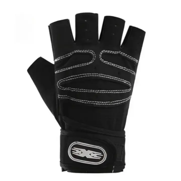 Guantes de Gimnasio sin Dedos para Hidratación Muñequera para Levantamiento de Pesas - 1