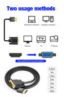 Adaptador de Cable HDMI a VGA, convertidor de vídeo chapado en oro, línea de señal Digital a analógica para proyector de pantalla de Monitor de TV - details 2