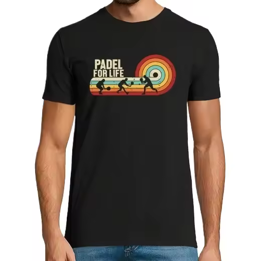 padel for life paddleball padel tenis,Camiseta de Pádel Divertido, ropa para exteriores - 1