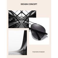 Gafas de sol de aleación polarizadas con gradiente para hombre y mujer, gafas de sol de piloto, gafas de sol con espejo - details 1