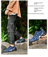 Zapatillas de senderismo al aire libre para hombre, zapatos planos de escalada, Trekking con cordones, ciclismo de montaña, transpirables - details 4