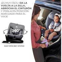 Silla de coche ajustable I-SIZE 40-150 cm con Isofix Asiento de bebé para niños Negro 360º - details 15