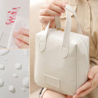 Bolsa de maquillaje portátil para mujer, bolsa de cosméticos de almacenamiento multicapa de mano, estuches de maquillaje - details 5