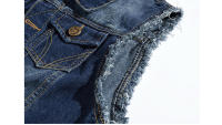 Chaquetas de mezcla para hombre, ropa de moda, chaquetas sin mangas con cinta, algodón, retro, verano y otoño - details 5