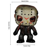 Máscara de terror de Halloween, estatua de Jason podrido, cabeza de cabeza, película de terror, adorno de resina, nuevo - details 1