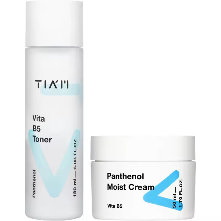 TIAM Long-Lasing Duo: Tónico Via B5 y crema Panhenol Mois, potenciador de hidratación, barrera cutánea fortalecedora, cuidado de la piel coreano - 1