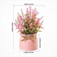Nuevas flores falsas en maceta, plantas falsas de hoja perenne, adornos en maceta, decoración de mesa bonsái, maceta de árbol simulado, plantas, decoración del jardín del hogar - details 2