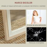 Cuerpo Entero 157x37 cm Espejo de Pie o de Pared con Marco de MDF y Soporte para Salón Dormitorio Roble - details 12