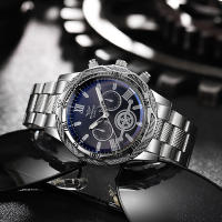 Alta calidad hombres oro reloj de acero inoxidable 2024 nuevo negocio analógico moda casual deportes caliente informe - details 6