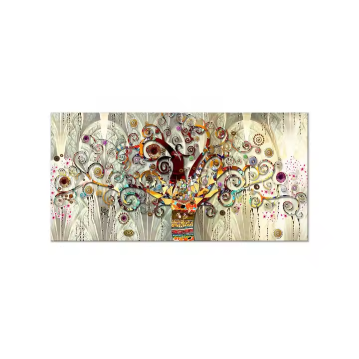 Pintura moderna del árbol de la vida para decoración de pared, arte colorido abstracto para habitación, 110x60cm(sin marco) - 1