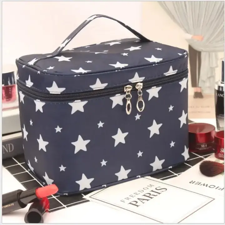 Bolsa de Maquillaje Impermeable Portátil Organizador de Baño de Gran Capacidad con Cierre de Crema - 1