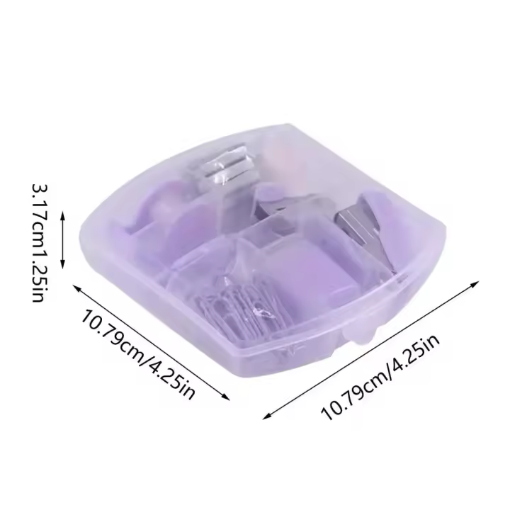 Pequeña grapadora compacta para estudiantes, bonitos suministros de oficina, juego de grapadora en miniatura, kits de grapadora portátiles para suministros de oficina - 1