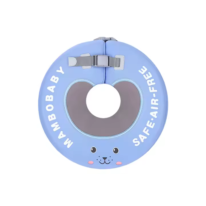 Manbao inflable bebé bebé cuello anillo engrosado ajustable recién nacido cuello de los niños anillo de natación - 1