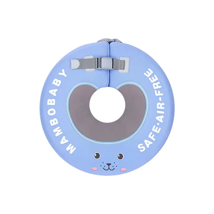 Manbao inflable bebé bebé cuello anillo engrosado ajustable recién nacido cuello de los niños anillo de natación - 1