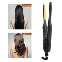 Mini plancha de pelo plana con lápiz 3/10, plancha alisadora de barba de calentamiento rápido, plancha plana pequeña para alisador de pelo corto - details 6