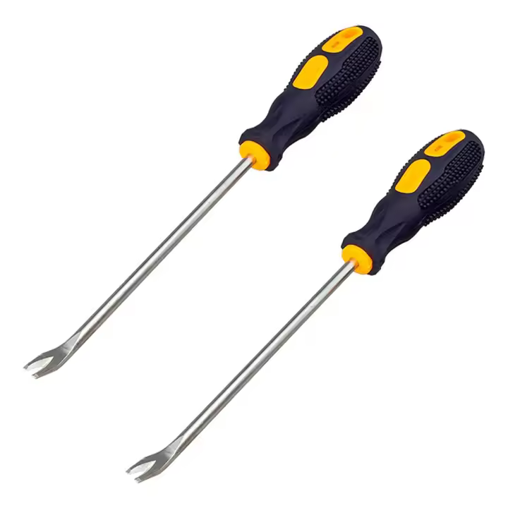 Extractor de clavos de 3mm, destornillador de punta en U, remache de uñas, elevador de tachuelas, extractor de grapas, herramienta removedora, 2 paquetes - 1