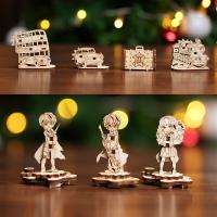 Calendario clásico de cuenta regresiva navideña de madera con 24 cajas ciegas - Decoración de árbol de Adviento de bricolaje, coleccionables de decoración del hogar con temática de plantas - Regalo de Navidad ideal para familiares y amigos - Lo mejor para - details 8