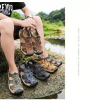 Sandalias de exterior transpirables informales de cuero para hombre de verano, zapatos de playa, zapatillas, zapatos romanos de moda - details 28