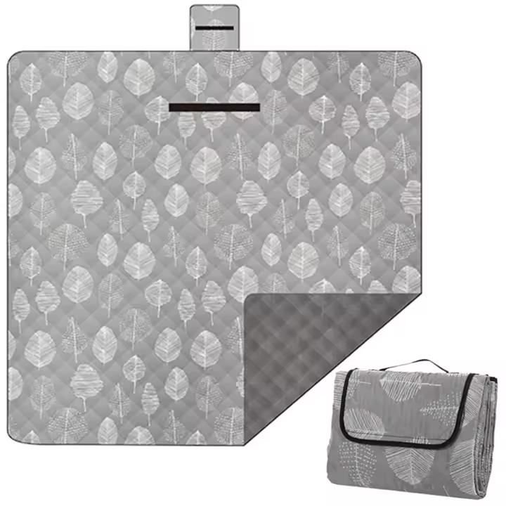 Manta de Picnic impermeable, estera de playa plegable y lavable, con asa de transporte - 1