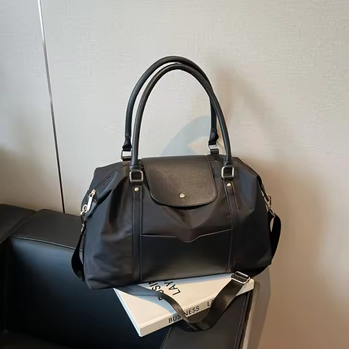Bolsa de viaje ligera, bolsa de equipaje de viaje de mano para excursiones de mujeres, bolsa de viaje de un solo hombro, bolsa deportiva cruzada para fitness, adecuada para gimnasio y vacaciones, camping, paquete multiusos - 1