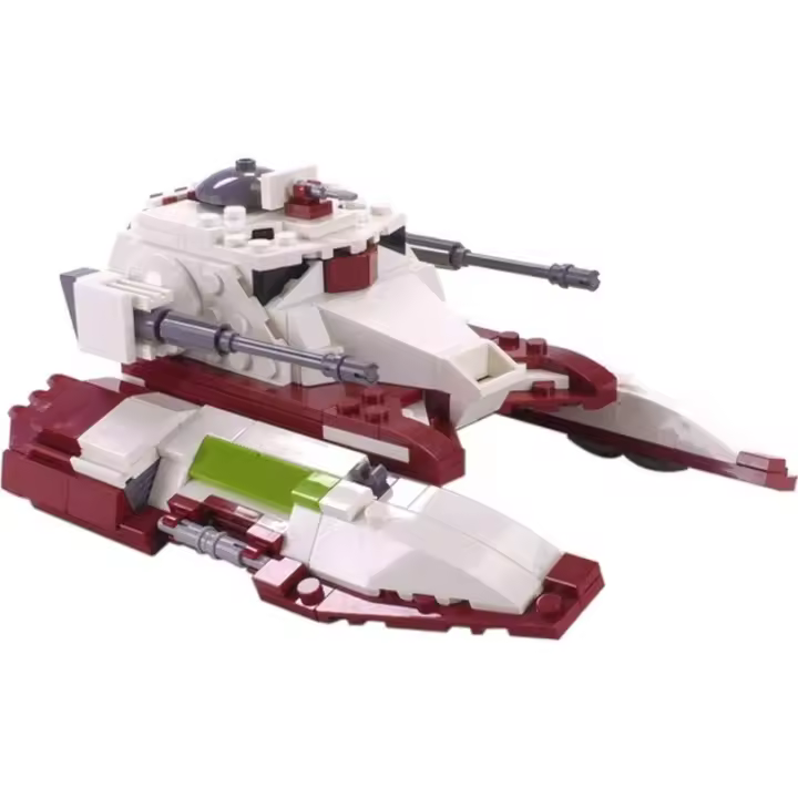 Kit de Construcción de Tanque de Combate Republicano Space Wars Arma Antitanque Autopropulsada Militar Minifig Escala - 1