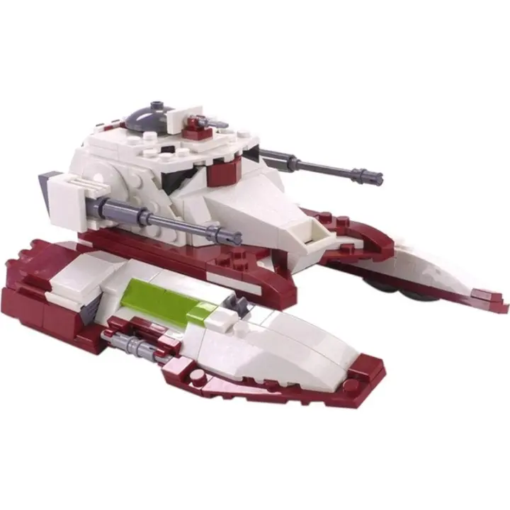 Kit de Construcción de Tanque de Combate Republicano Space Wars Arma Antitanque Autopropulsada Militar Minifig Escala - 1