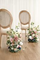 Arreglo de flores artificiales independiente para boda, arco de pasillo, mesa de entrada de bienvenida, centros de mesa, decoración Floral, Juego de 2 - details 0