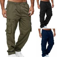 Pantalones de hombre Color sólido con múltiples bolsillos - details 6