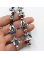 LLavero de campana de Vajra budista tibetana para hombre y mujer, colgante de joyería hecho a mano, cordón, campana de mano, cuerda tejida, colgadores de coche - details 15